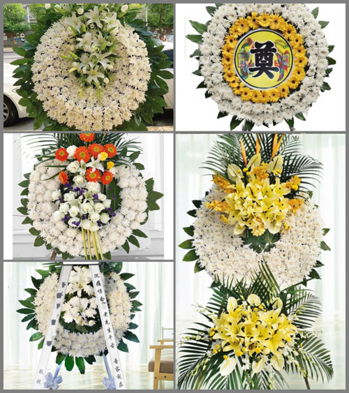 四川成都邛崃市冉义镇共富村花圈速递